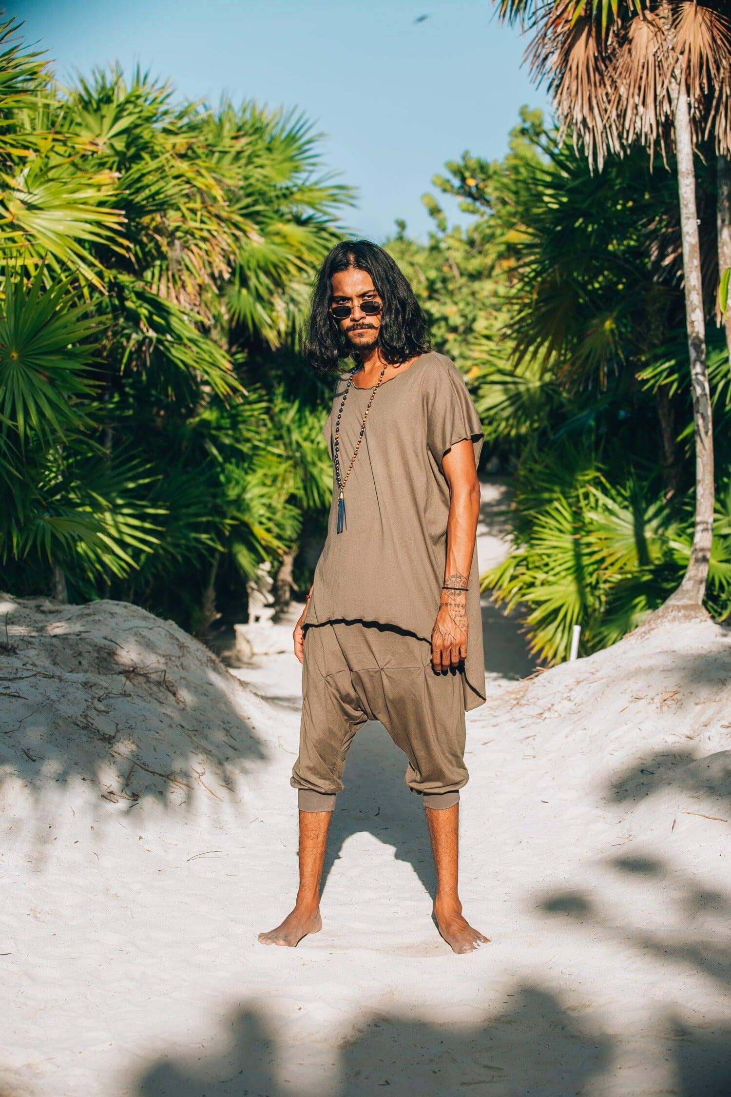 ISO - loose and comfortable asymmetric oversized t-shirt cropped top - VALO Design Clothing