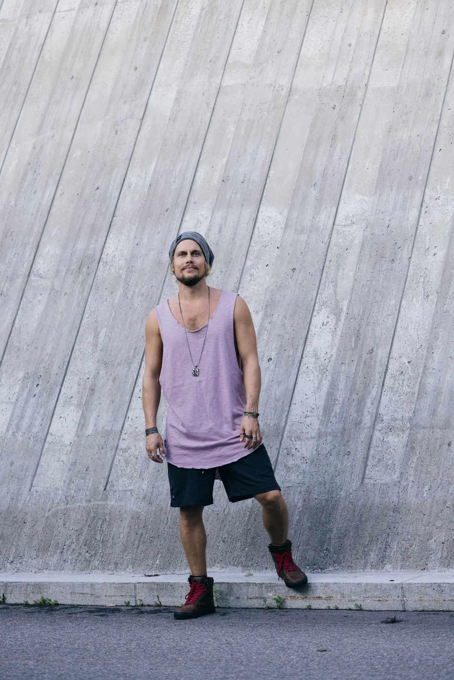 VALO Design Clothing Shirts KESÄ - light sleeveless asymmetric cotton tencel vest tank top