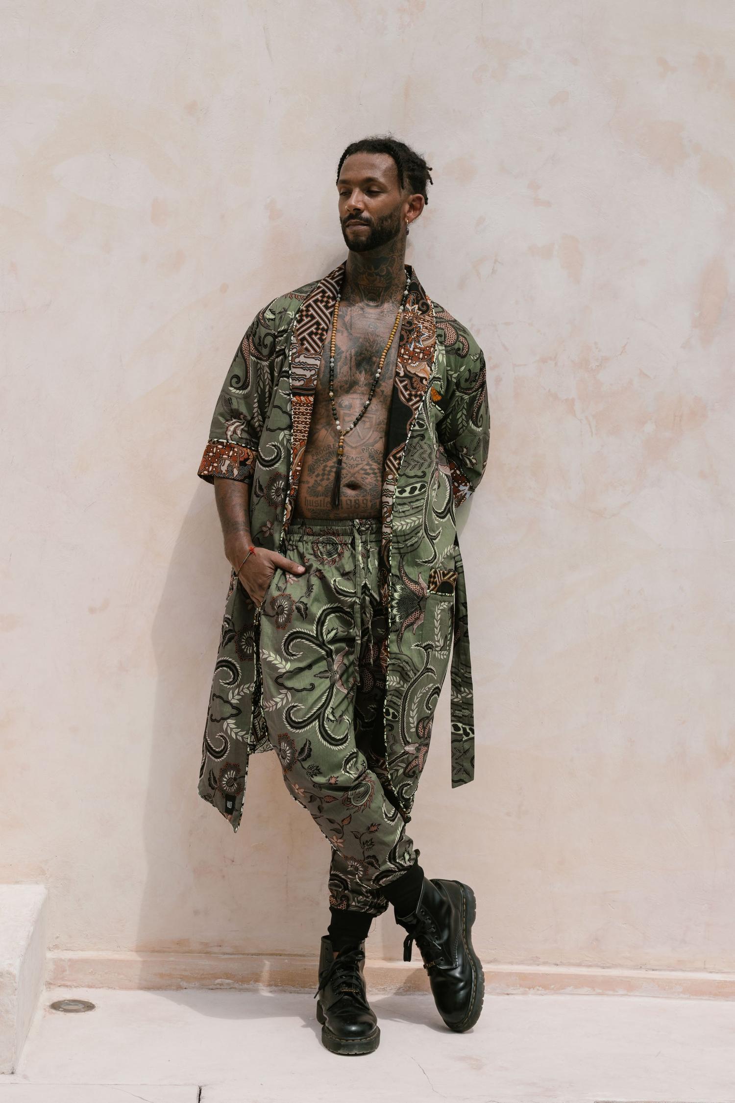 POMO Green Batik - Jacket and Pants