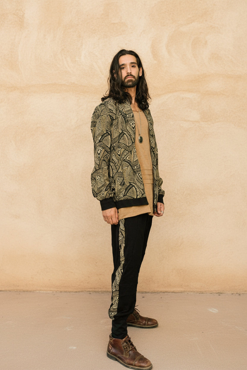 VALO BOMBER - Reversible multicolor cotton bomber zipper jacket with unique print - VALO Design Clothing