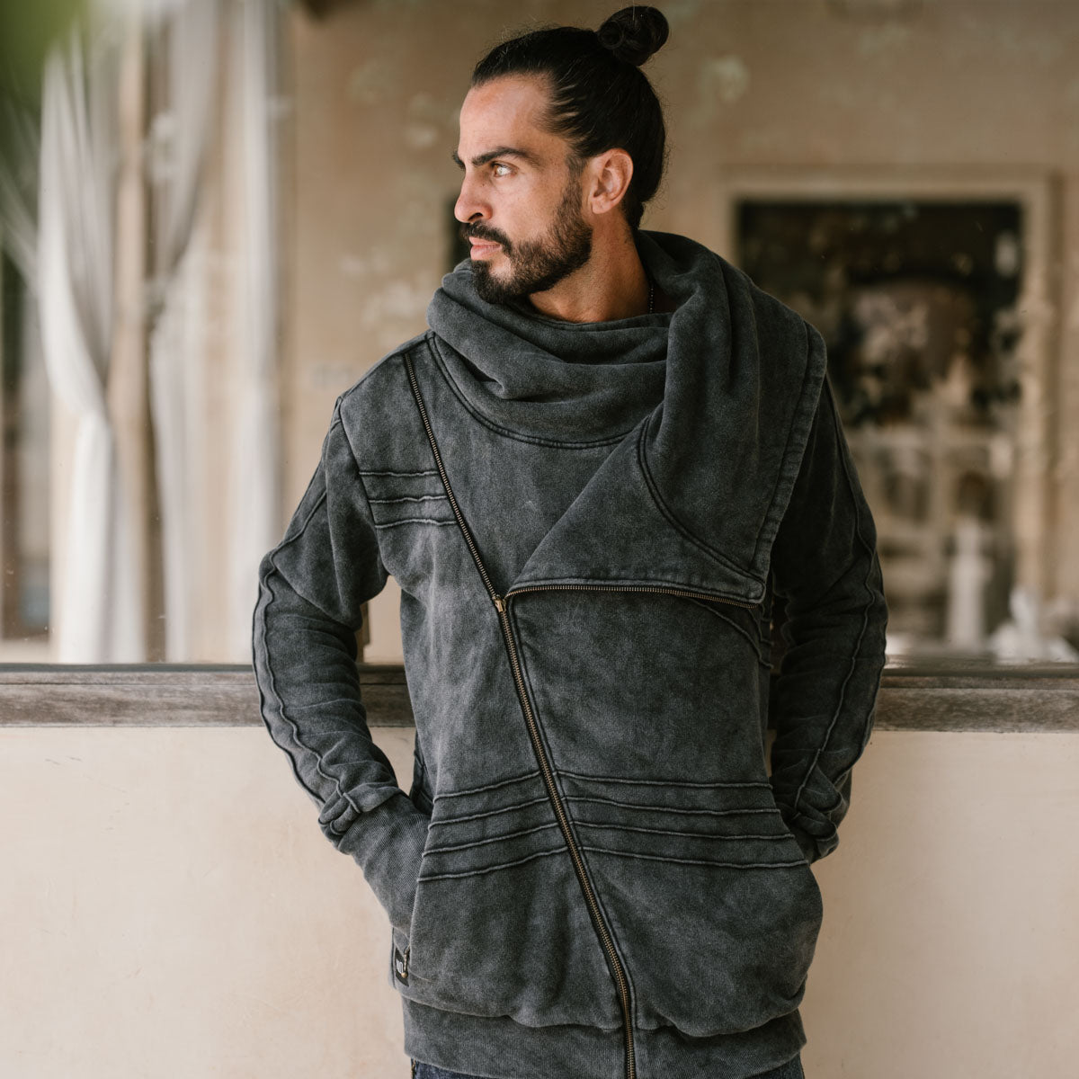VALO Design - TARMO Stonewashed Grey Hoodie