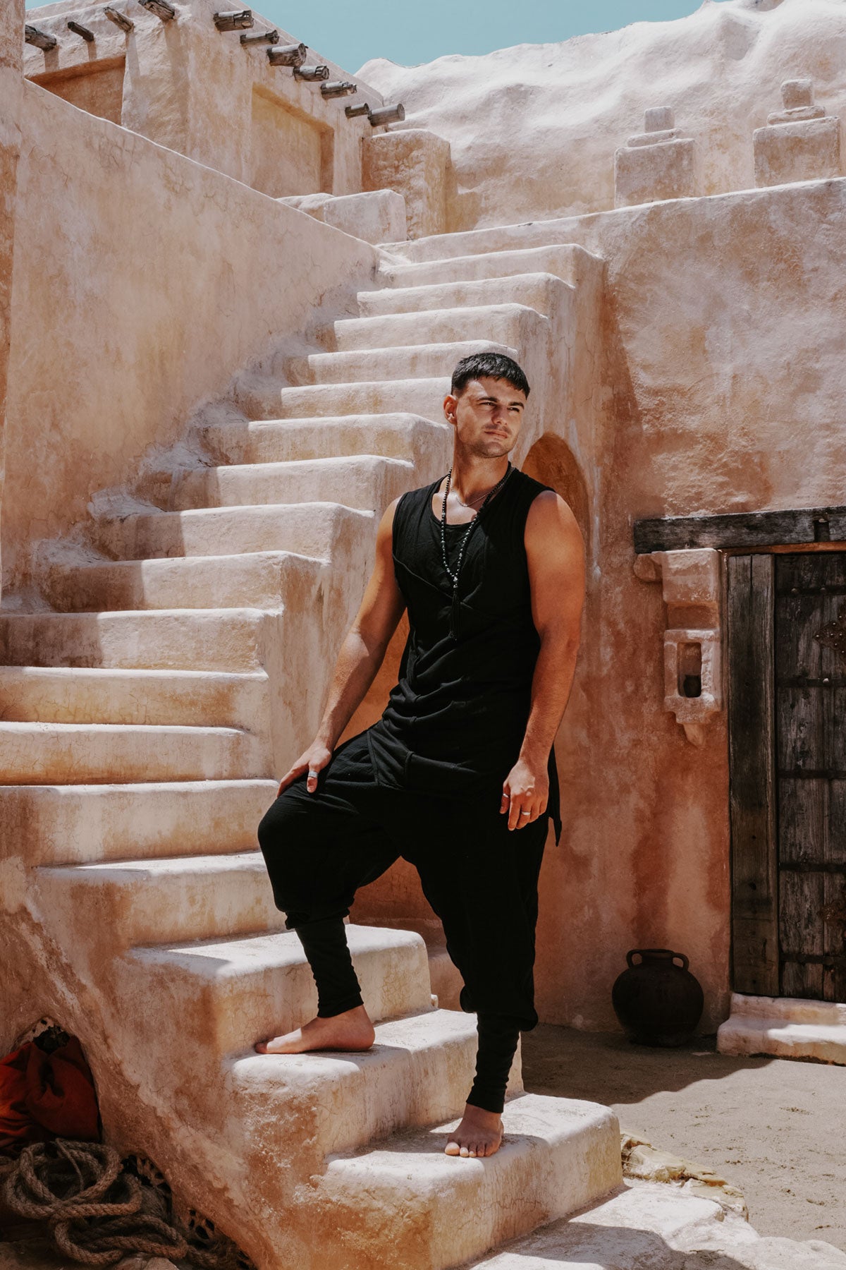 KELO TANK - Asymmetric Sleeveless Cotton Vest