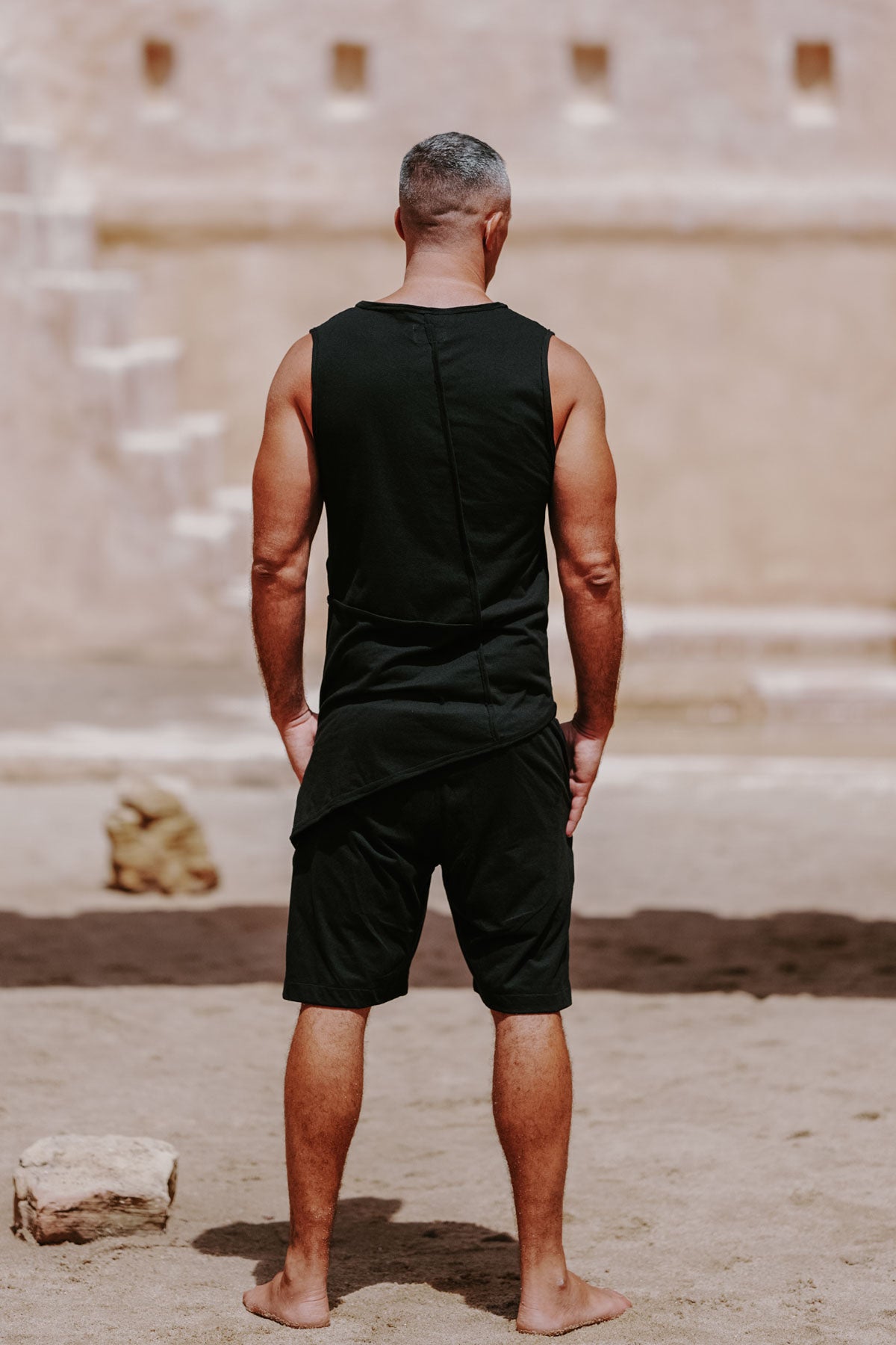 KELO TANK - Asymmetric Sleeveless Cotton Vest