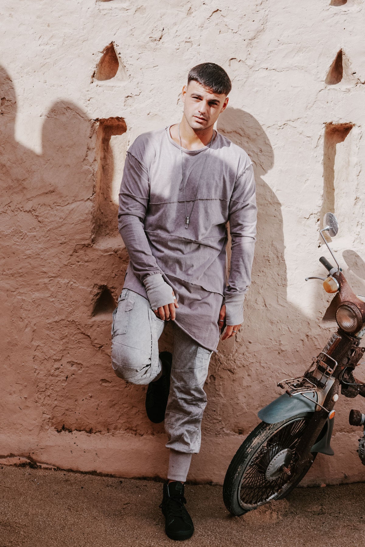 KELO Longsleeve - Asymmetric Stonewashed Cotton Shirt