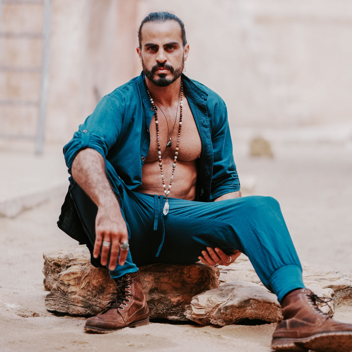 VALO Design - KOKO Shirt and Pants Linen Blue