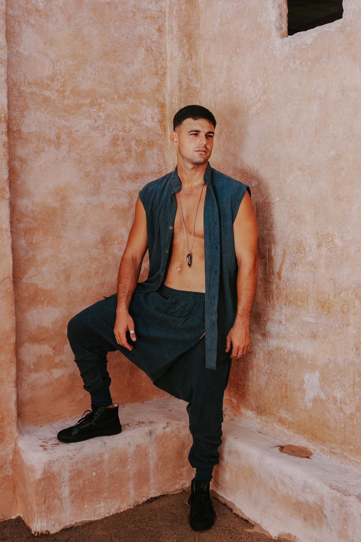 KOKO Vest - Relaxed Fit Linen Vest & Agung Ninja Pants
