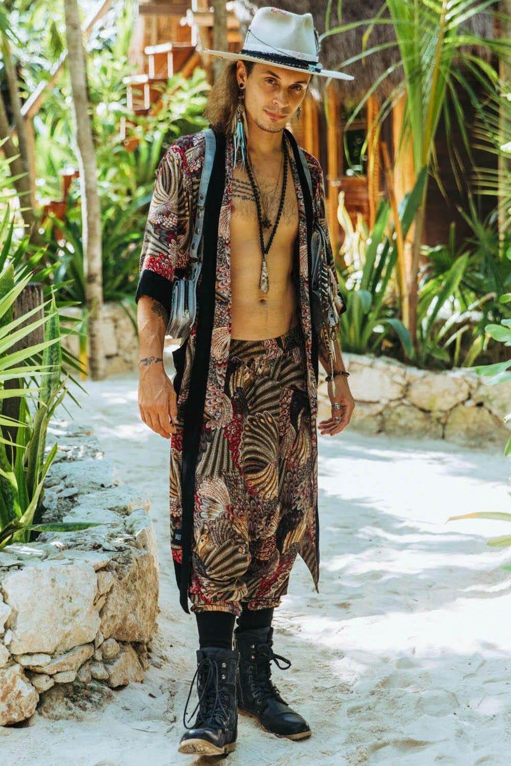 Bali Spirit Outfit - Tribal Feather Pattern-Outfit-VALO Design Clothing