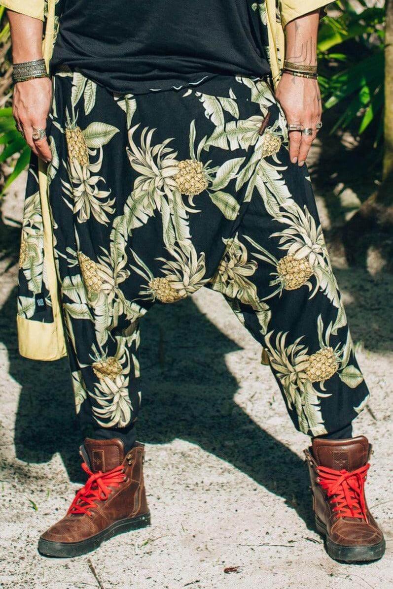VALO Design BALI SPIRIT NINJA Pineapple Batik - Comfortable & stylish cotton print harem pants 