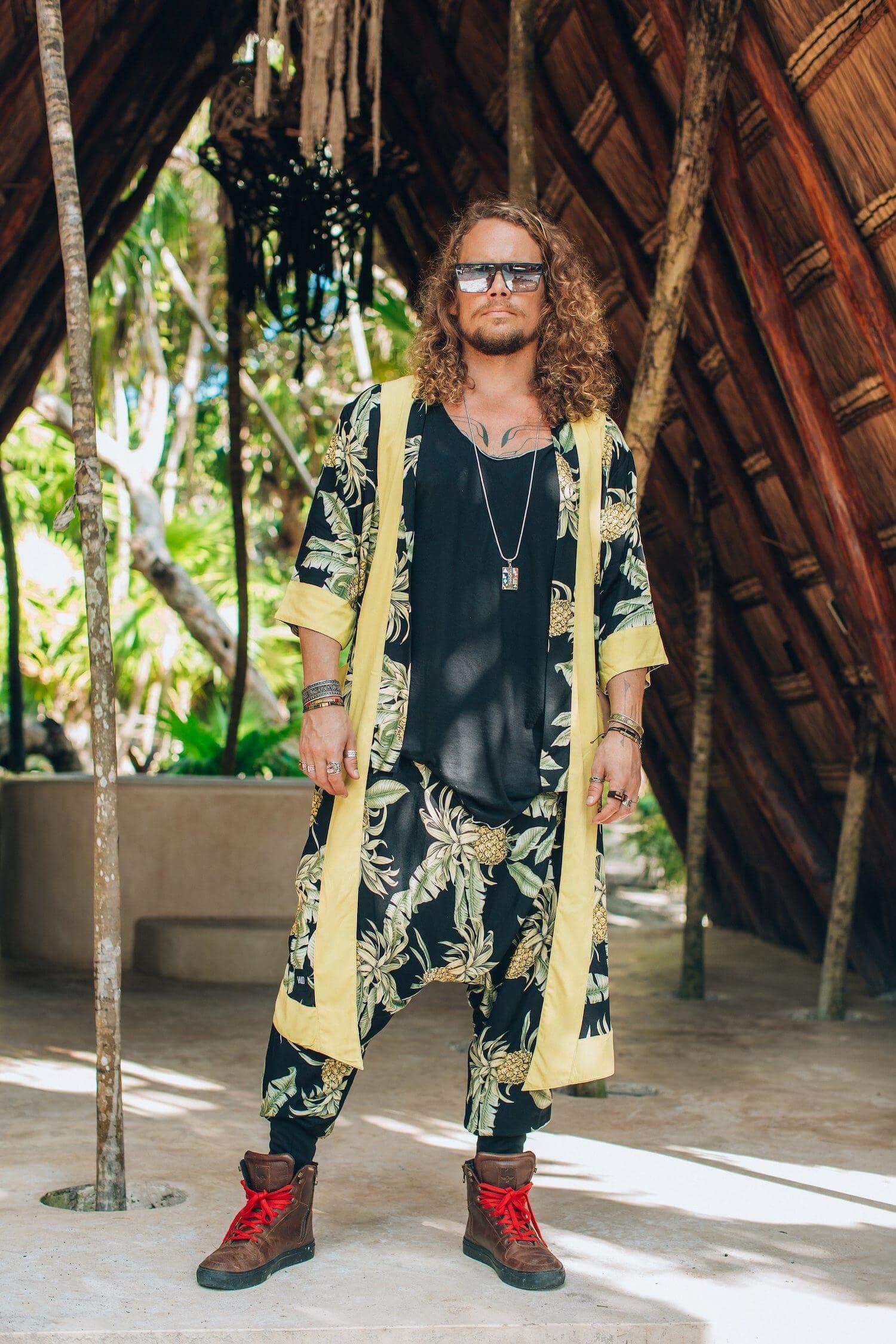 VALO Design BALI SPIRIT NINJA Pineapple Batik - Comfortable & stylish cotton print harem pants 