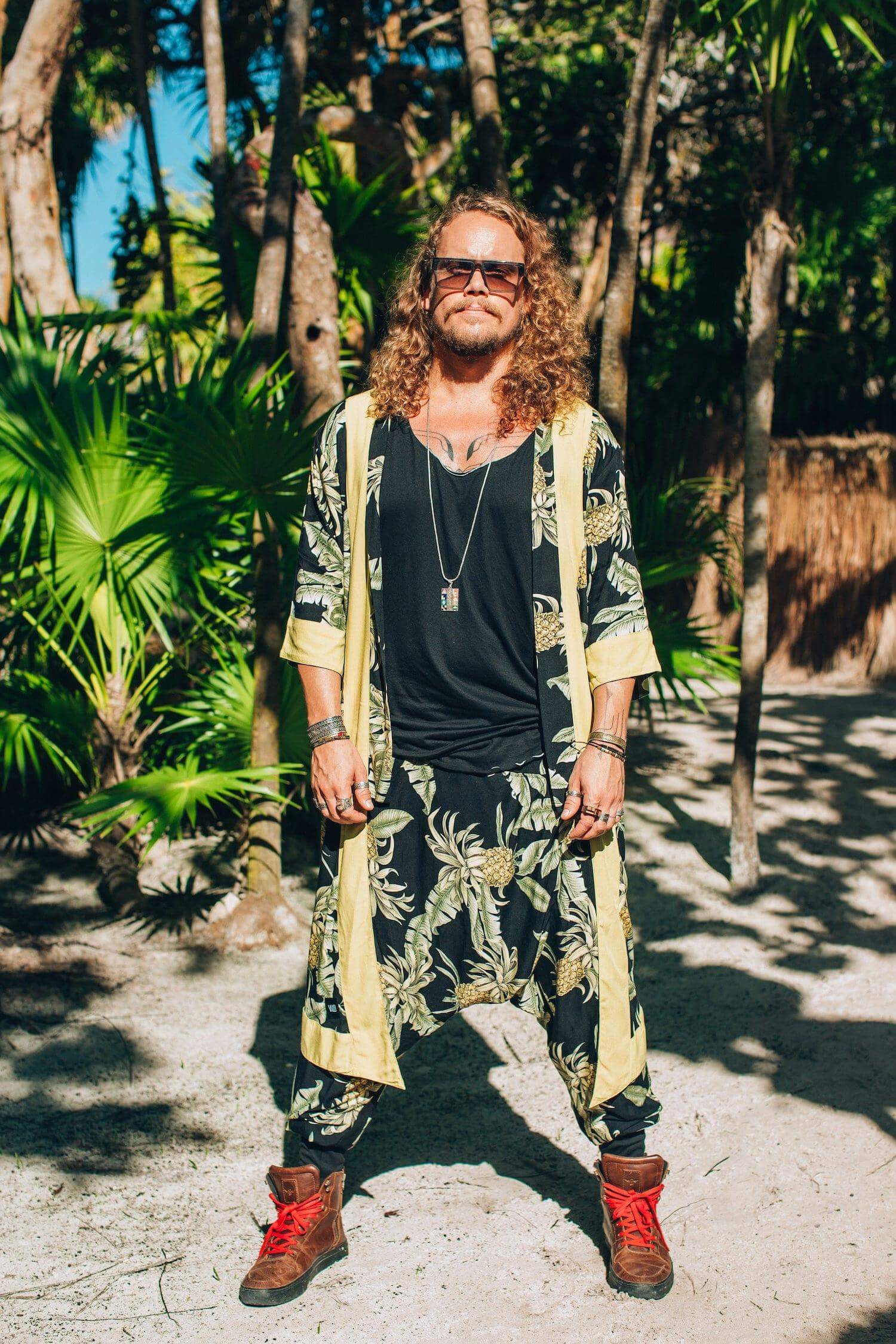 VALO Design BALI SPIRIT NINJA Pineapple Batik - Comfortable & stylish cotton print harem pants 