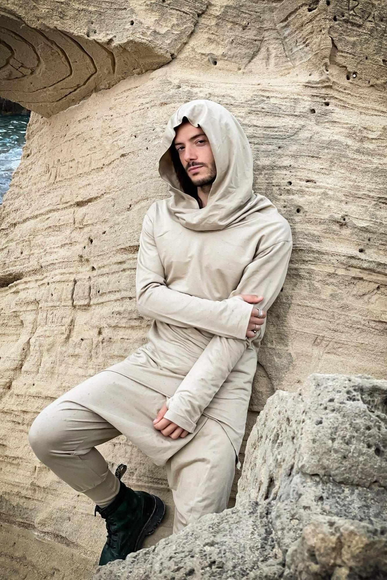 VALO Design Clothing Hoodies ILTA - An oversized assassin style hoodie with asymmetric cut, making the hoodie longer from both sides
