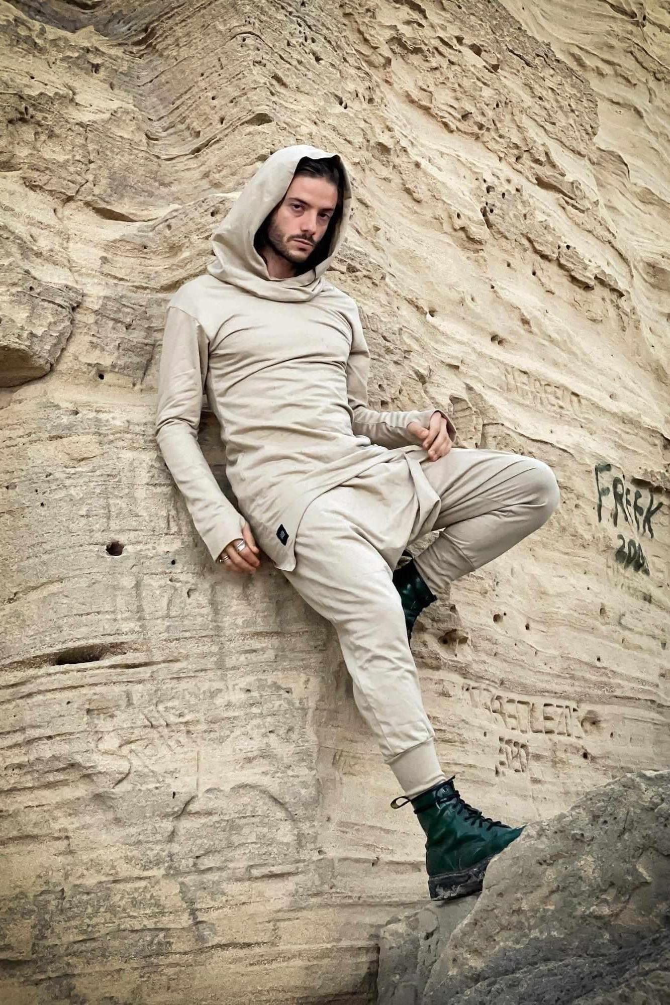 VALO Design Clothing Hoodies ILTA - An oversized assassin style hoodie with asymmetric cut, making the hoodie longer from both sides