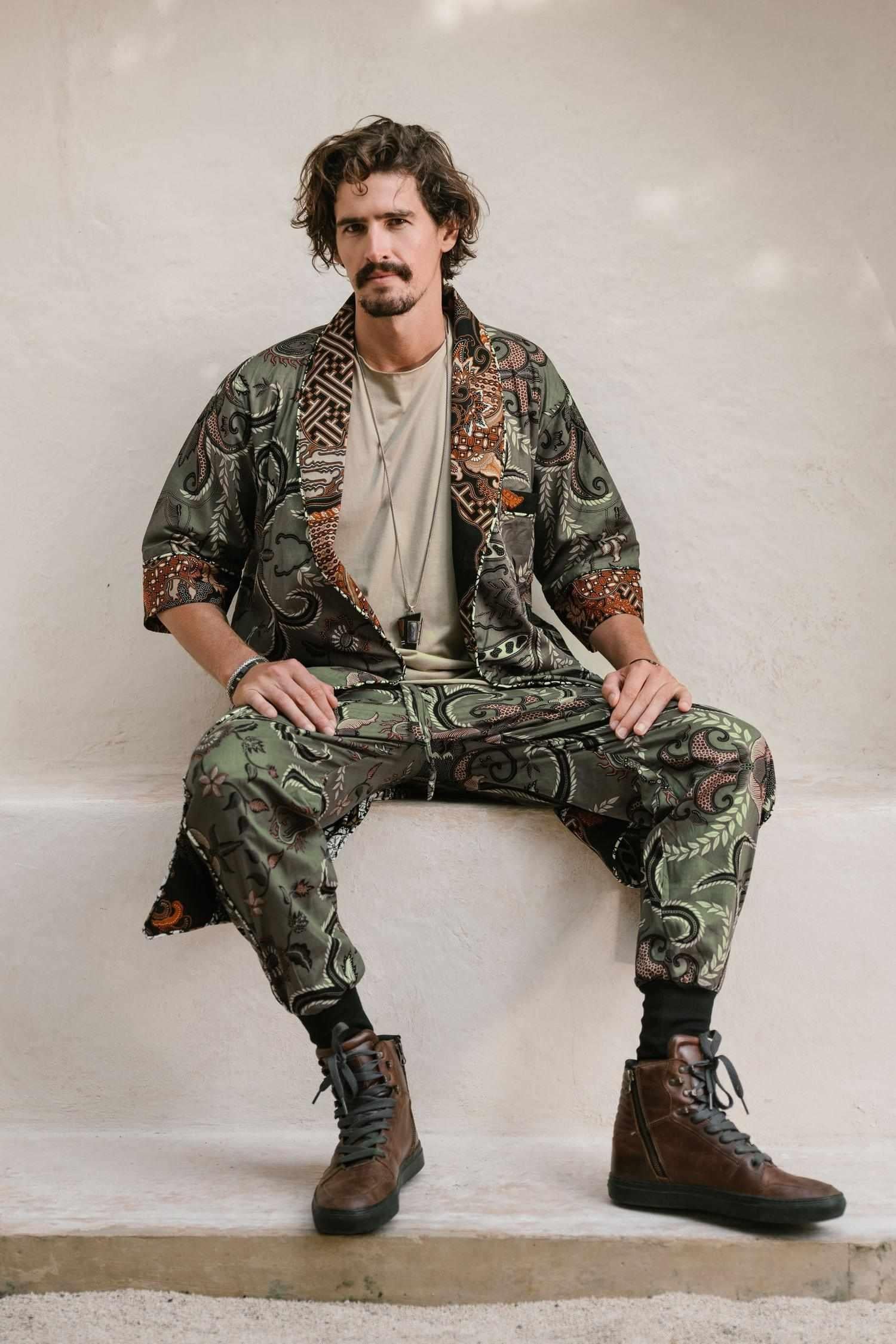 POMO Green Batik - Jacket and Pants