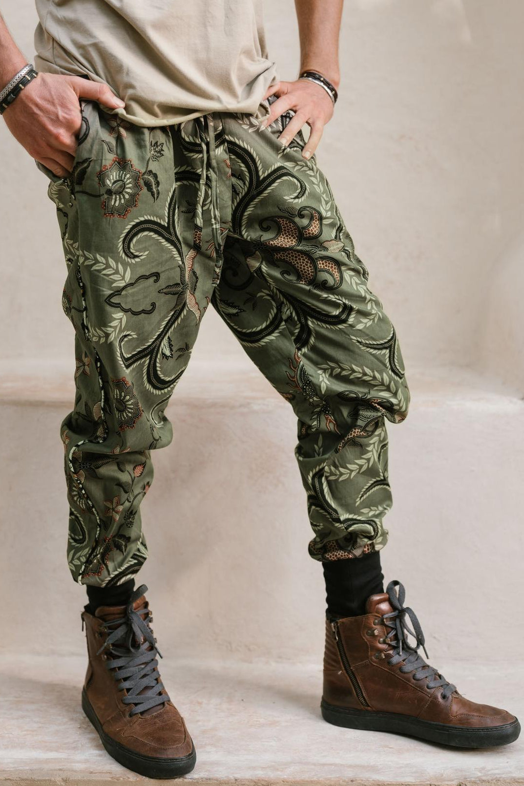 POMO Green Batik Pants and VALO Fit t-shirt