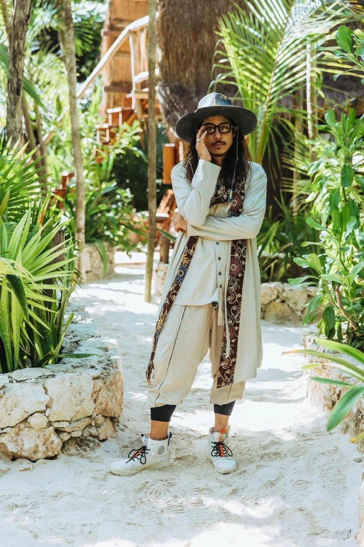 VALO Design Clothing Jackets / QI JACKET - Japanese inspired kimono style high quality linen cotton jacket