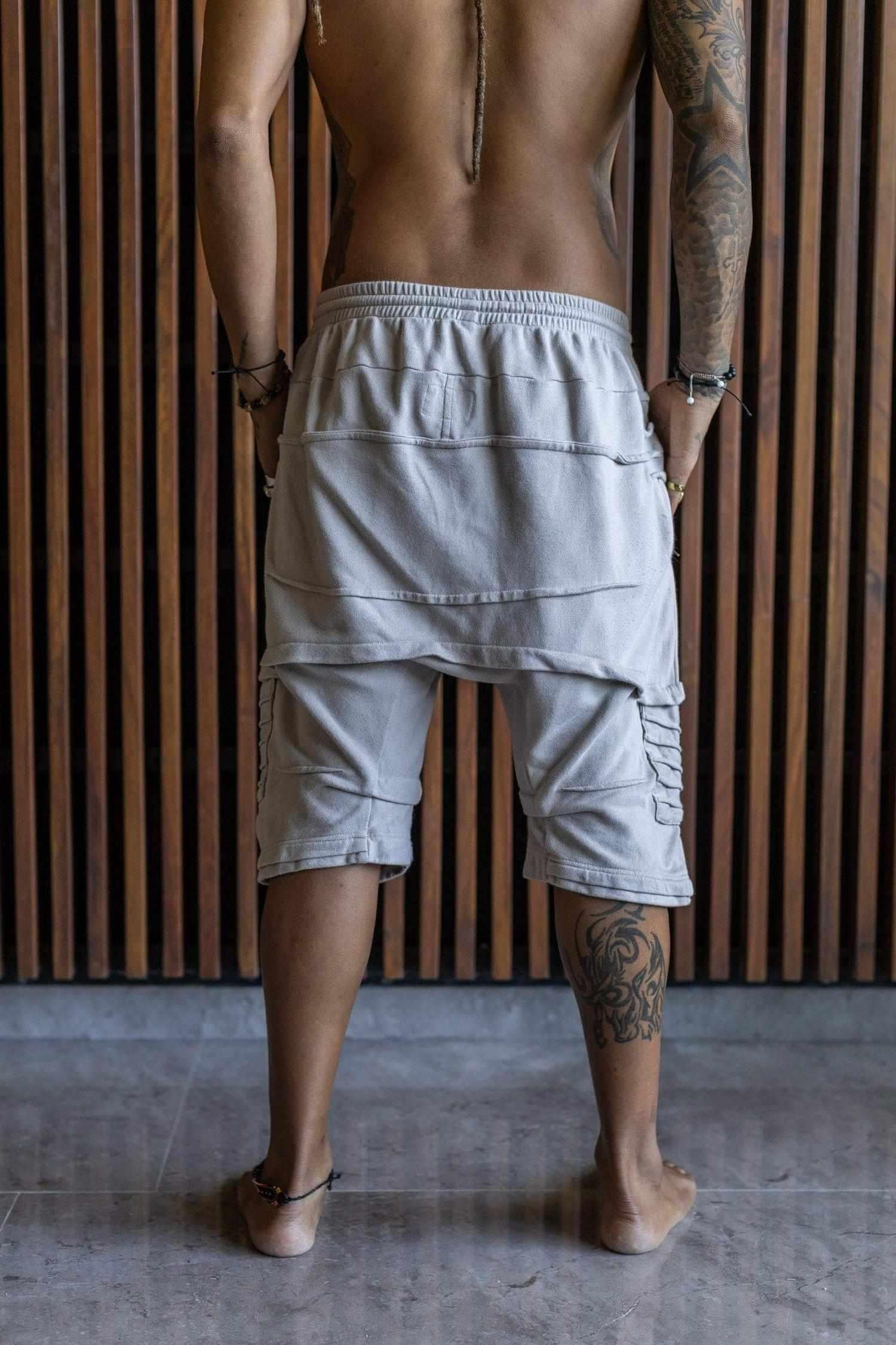 VALO Design Clothing SAHARA Shorts - Comfy boho drop crotch cotton shorts with unique details 