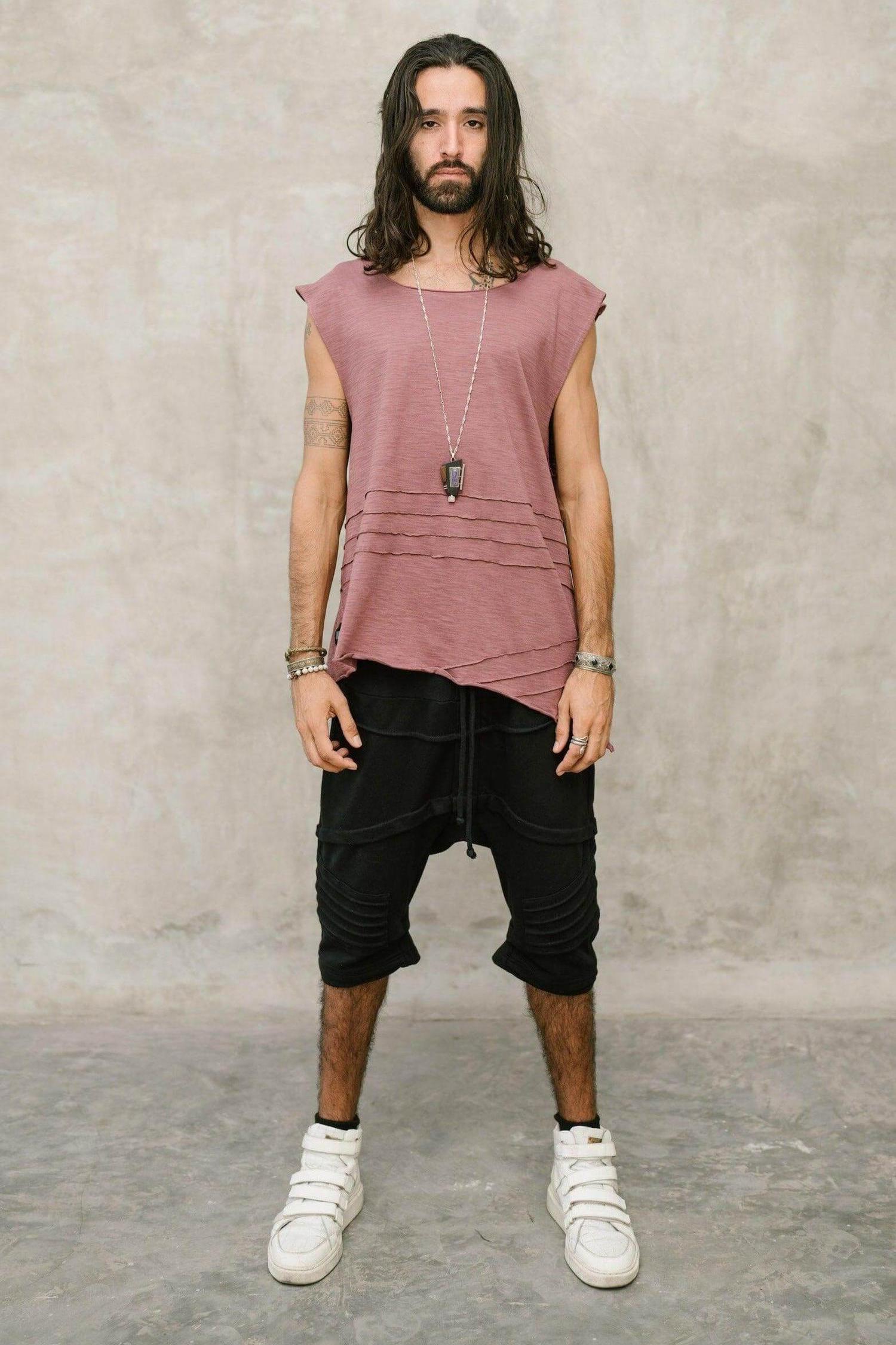 VALO Design Clothing SAHARA Shorts - Comfy boho drop crotch cotton shorts with unique details 