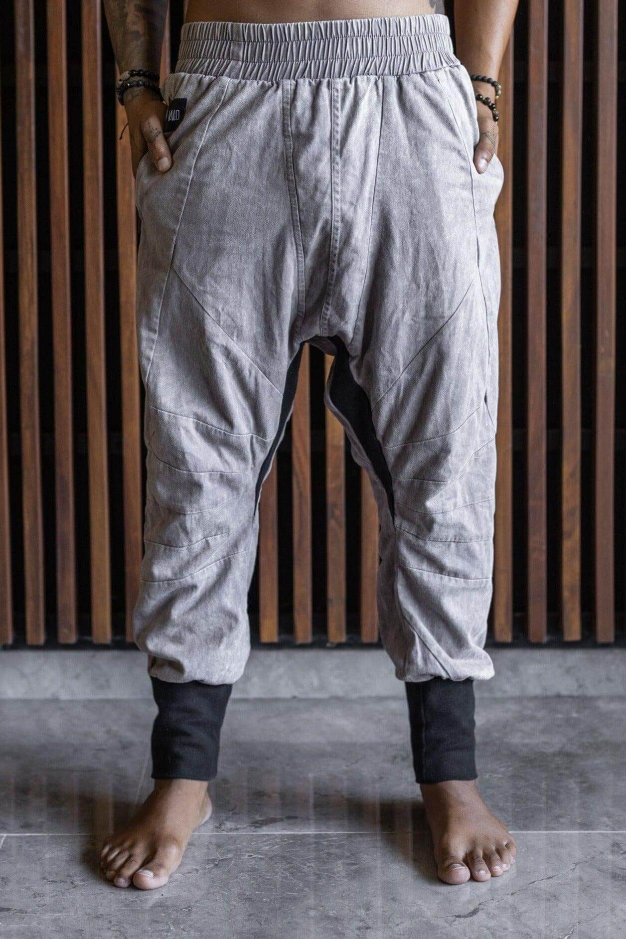 SISU Pants - Jogger style denim pants with two zipper pockets and drop crotch cut - VALO Design Clothing 