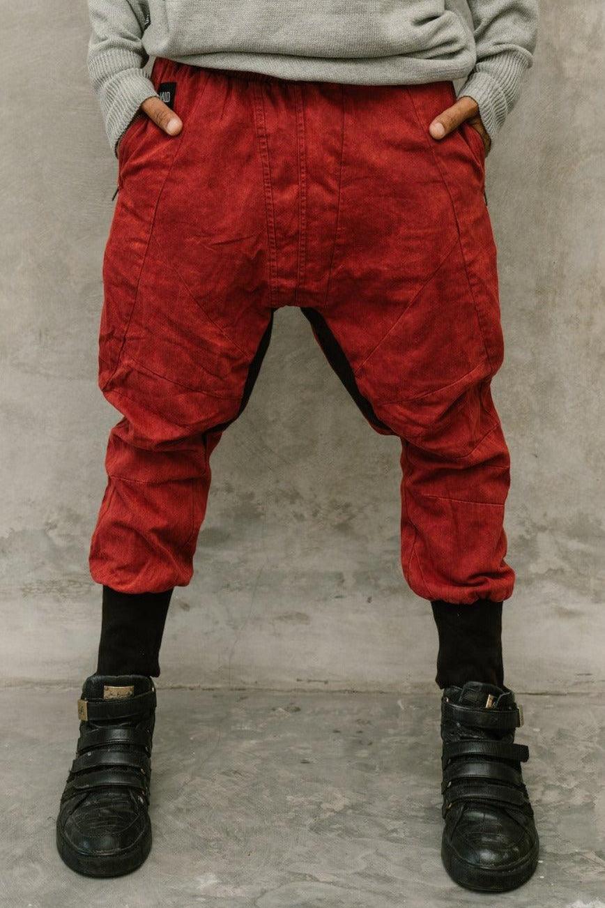SISU Pants - Jogger style denim pants with two zipper pockets and drop crotch cut - VALO Design Clothing 