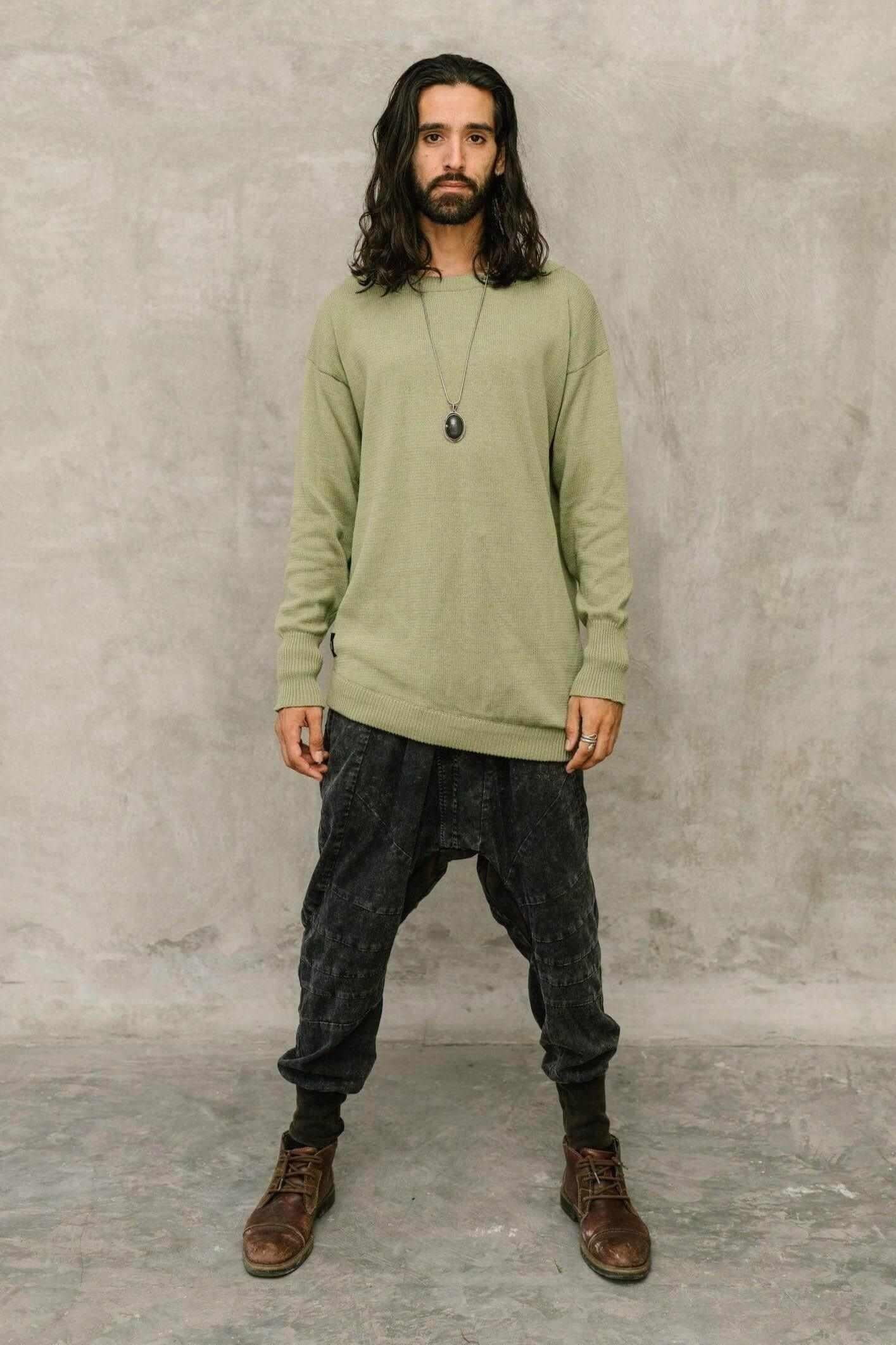 SISU Pants - Jogger style denim pants with two zipper pockets and drop crotch cut - VALO Design Clothing 