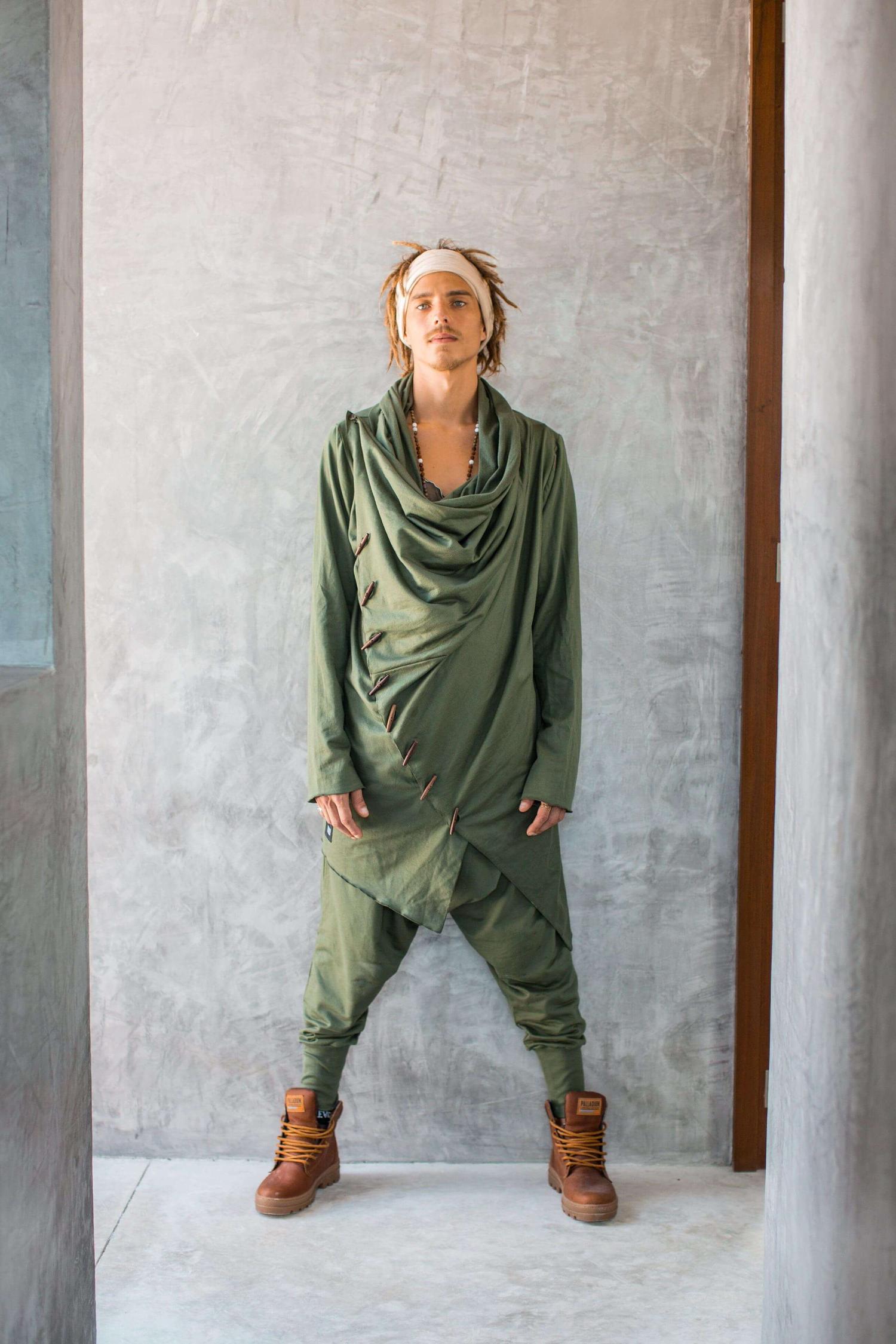 VALO Design Pants URBAN Ninja - Forest Green Harem pants from high quality cotton