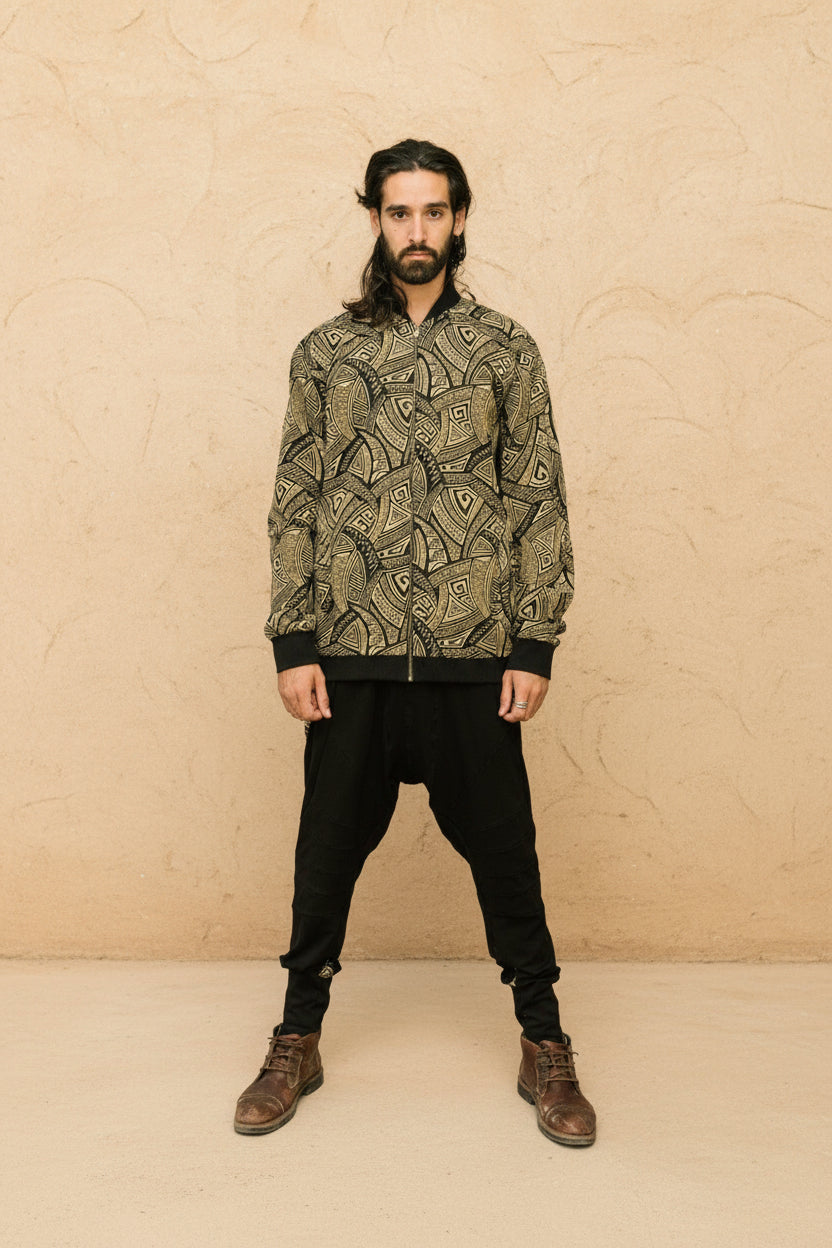 VALO BOMBER - Reversible multicolor cotton bomber zipper jacket with unique print - VALO Design Clothing 