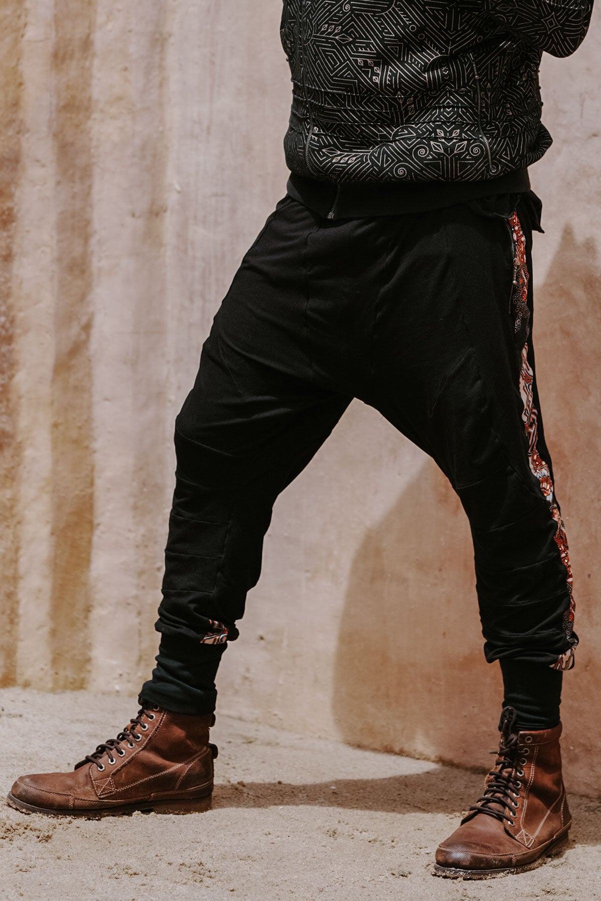 CAPO Pants - Slim leg bamboo stretch drop crotch joggers