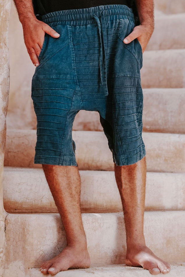 SISU Shorts Linen - Drop Crotch Shorts with Unique Details