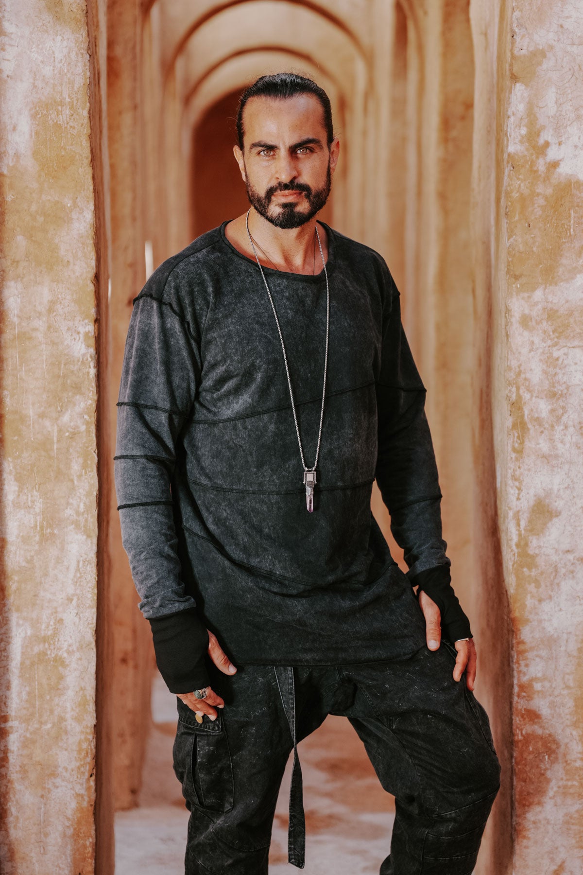 KELO Longsleeve - Asymmetric Stonewashed Cotton Shirt