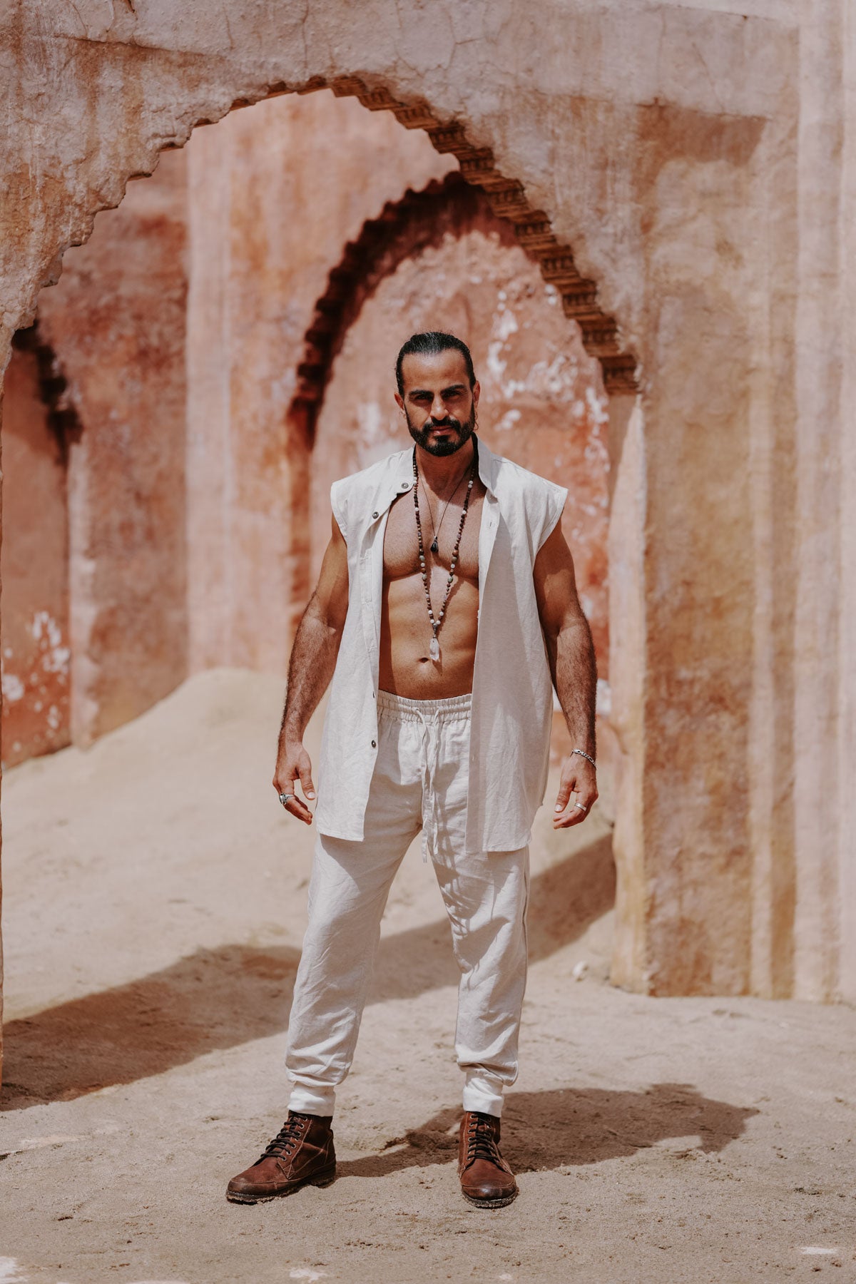 KOKO Vest and Pants Cream Linen