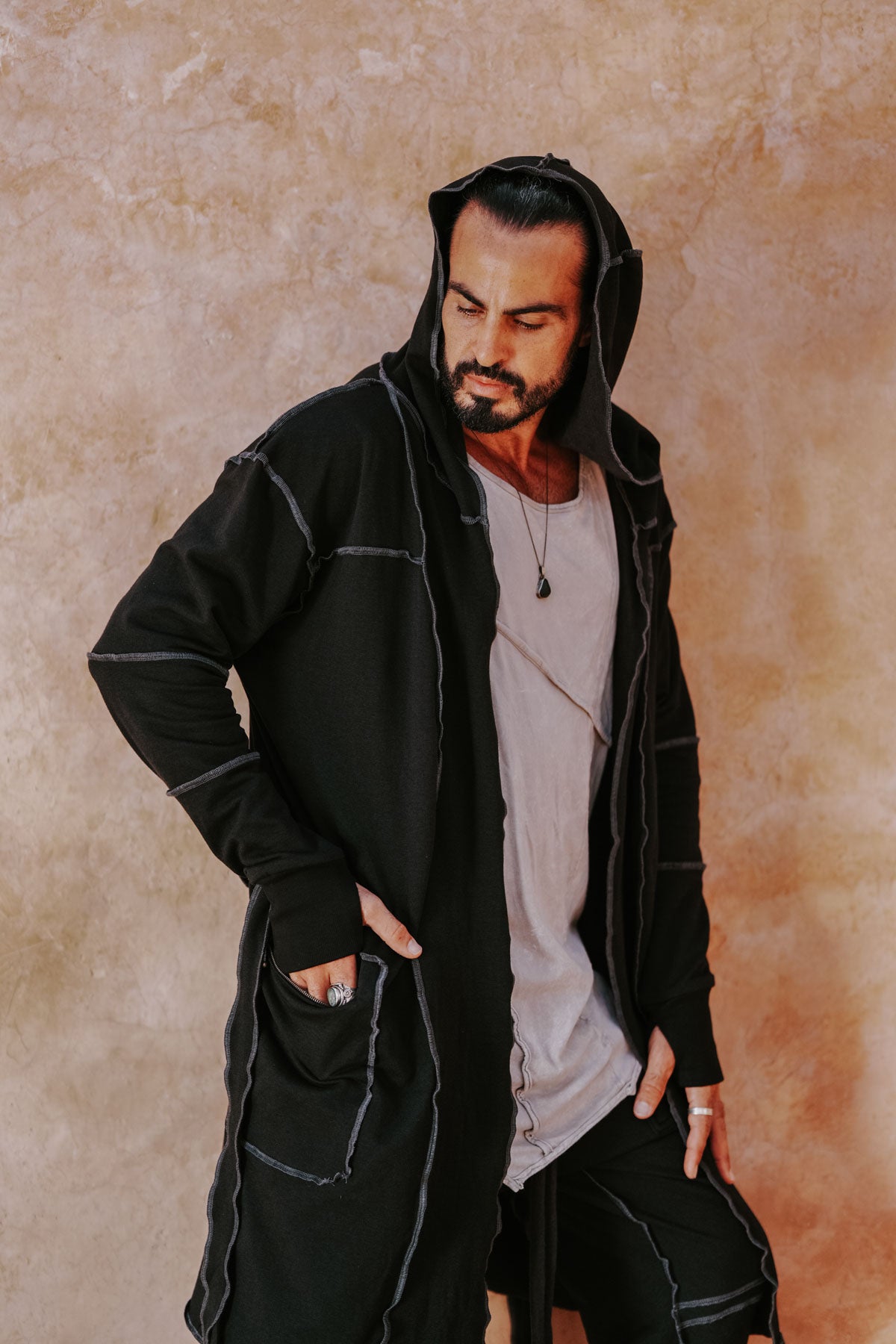 SAUDARA Duster - Hooded Bamboo Fleece Cardigan